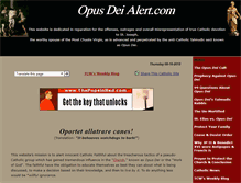 Tablet Screenshot of opusdeialert.com